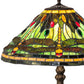 Meyda Lighting Tiffany Dragonfly 31" Mahogany Bronze Table Lamp With Multi-Colored Shade Glass