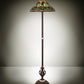 Meyda Lighting Tiffany Dragonfly 71" Mahogany Bronze Floor Lamp With Multi-Colored Shade Glass