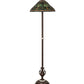 Meyda Lighting Tiffany Dragonfly 71" Mahogany Bronze Floor Lamp With Multi-Colored Shade Glass