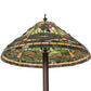 Meyda Lighting Tiffany Dragonfly 71" Mahogany Bronze Floor Lamp With Multi-Colored Shade Glass
