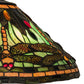 Meyda Lighting Tiffany Dragonfly 71" Mahogany Bronze Floor Lamp With Multi-Colored Shade Glass