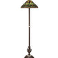 Meyda Lighting Tiffany Dragonfly 71" Mahogany Bronze Floor Lamp With Multi-Colored Shade Glass