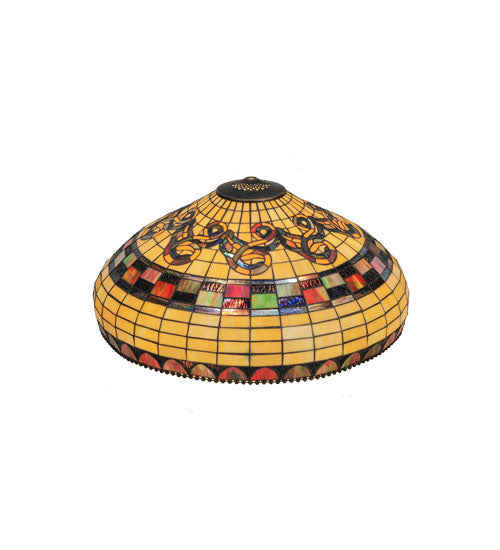 Meyda Lighting Tiffany Edwardian 23" Multi-Colored Shade Glass