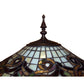 Meyda Lighting Tiffany Edwardian 63" 3-Light Mahogany Bronze Floor Lamp With Multi-Colored Stained Shade Glass