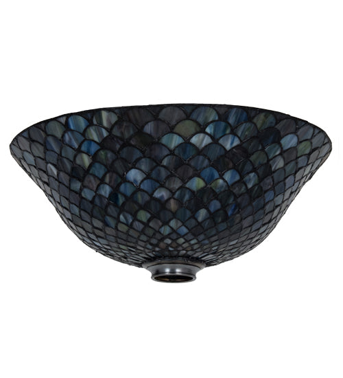 Meyda Lighting Tiffany Fishscale 16" Multi-Colored Shade Glass