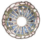Meyda Lighting Tiffany Flowering Lotus 8" Mahogany Bronze Mini Pendant Light With Multi-Colored Stained Shade Glass