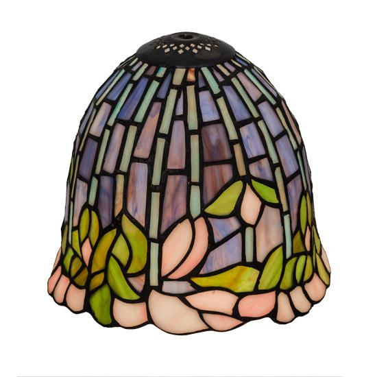 Meyda Lighting Tiffany Flowering Lotus 8" Multi-Color Shade Glass