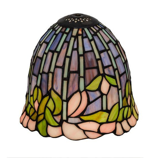 Meyda Lighting Tiffany Flowering Lotus 8" Multi-Color Shade Glass
