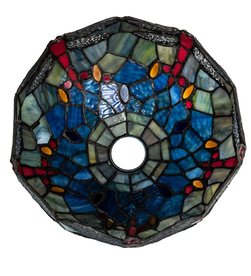 Meyda Lighting Tiffany Hanginghead Dragonfly 10" Multi-Colored Shade Glass