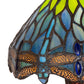 Meyda Lighting Tiffany Hanginghead Dragonfly 12" Mahogany Bronze Mini Table Lamp With Multi-Colored Shade Glass and Mosaic Base