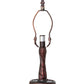 Meyda Lighting Tiffany Hanginghead Dragonfly 12" Mahogany Bronze Mini Table Lamp With Multi-Colored Shade Glass and Mosaic Base