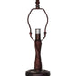 Meyda Lighting Tiffany Hanginghead Dragonfly 12" Mahogany Bronze Twisted Fly Mosaic Mini Table Lamp With Multi-Colored Shade Glass