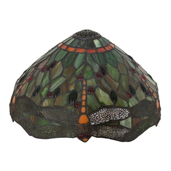 Meyda Lighting Tiffany Hanginghead Dragonfly 12" Multi-Color Shade Glass