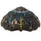 Meyda Lighting Tiffany Hanginghead Dragonfly 16" Multi-Colored Shade Glass