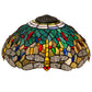 Meyda Lighting Tiffany Hanginghead Dragonfly 16" Multi-Colored Shade Glass