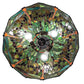 Meyda Lighting Tiffany Hanginghead Dragonfly 20" 3-Light Mahogany Bronze Pendant Light With Multi-Colored Shade Glass