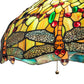 Meyda Lighting Tiffany Hanginghead Dragonfly 20" 3-Light Mahogany Bronze Pendant Light With Multi-Colored Shade Glass