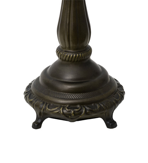 Meyda Lighting Tiffany Hanginghead Dragonfly 22" 2-Light Mahogany Bronze Table Lamp With Multi-Colored Shade Glass