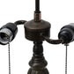 Meyda Lighting Tiffany Hanginghead Dragonfly 22" 2-Light Mahogany Bronze Table Lamp With Multi-Colored Shade Glass