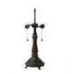 Meyda Lighting Tiffany Hanginghead Dragonfly 22" 2-Light Mahogany Bronze Table Lamp With Multi-Colored Shade Glass