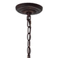 Meyda Lighting Tiffany Hanginghead Dragonfly 22" 3-Light Mahogany Bronze Inverted Pendant Light With Green & Blue Stained Shade Glass