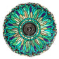 Meyda Lighting Tiffany Hanginghead Dragonfly 22" 3-Light Mahogany Bronze Inverted Pendant Light With Multi-Colored Stained Shade Glass