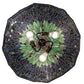 Meyda Lighting Tiffany Hanginghead Dragonfly 22" 3-Light Mahogany Bronze Pendant Light With Green & Blue Stained Shade Glass