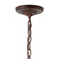 Meyda Lighting Tiffany Hanginghead Dragonfly 22" 3-Light Mahogany Bronze Pendant Light With Green & Blue Stained Shade Glass
