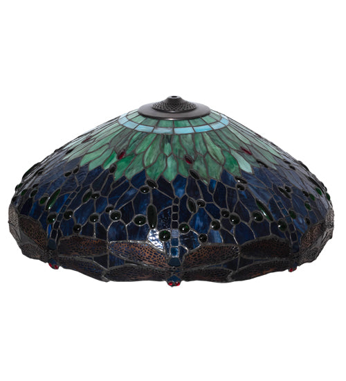 Meyda Lighting Tiffany Hanginghead Dragonfly 22" Multi-Colored Shade Glass