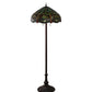 Meyda Lighting Tiffany Hanginghead Dragonfly 229131 62" 3-Light Mahogany Bronze Floor Lamp With Multi-Colored Shade Glass