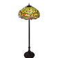 Meyda Lighting Tiffany Hanginghead Dragonfly 229131 62" 3-Light Mahogany Bronze Floor Lamp With Multi-Colored Shade Glass