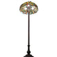 Meyda Lighting Tiffany Hanginghead Dragonfly 229131 62" 3-Light Mahogany Bronze Floor Lamp With Multi-Colored Shade Glass