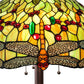 Meyda Lighting Tiffany Hanginghead Dragonfly 229131 62" 3-Light Mahogany Bronze Floor Lamp With Multi-Colored Shade Glass