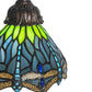 Meyda Lighting Tiffany Hanginghead Dragonfly 23" 3-Light Mahogany Bronze Table Lamp With Multi-Colored Shade Glass