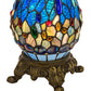 Meyda Lighting Tiffany Hanginghead Dragonfly 25" 3-Light Mahogany Bronze Table Lamp With Multi-Colored Shade Glass