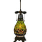Meyda Lighting Tiffany Hanginghead Dragonfly 26" 2-Light Mahogany Bronze Table Lamp With Multi-Colored Shade Glass