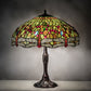 Meyda Lighting Tiffany Hanginghead Dragonfly 26" 3-Light Mahogany Bronze Table Lamp With Multi-Colored Shade Glass