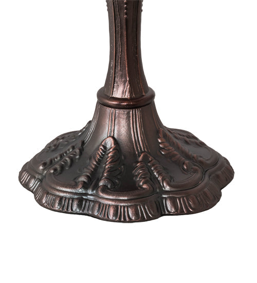 Meyda Lighting Tiffany Hanginghead Dragonfly 26" 3-Light Mahogany Bronze Table Lamp With Multi-Colored Shade Glass