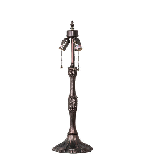 Meyda Lighting Tiffany Hanginghead Dragonfly 26" 3-Light Mahogany Bronze Table Lamp With Multi-Colored Shade Glass