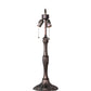 Meyda Lighting Tiffany Hanginghead Dragonfly 26" 3-Light Mahogany Bronze Table Lamp With Ruby & Amber Stained Shade Glass