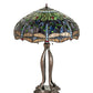 Meyda Lighting Tiffany Hanginghead Dragonfly 265224 33" 3-Light Mahogany Bronze Table Lamp With Multi-Colored Shade Glass