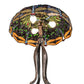 Meyda Lighting Tiffany Hanginghead Dragonfly 265224 33" 3-Light Mahogany Bronze Table Lamp With Multi-Colored Shade Glass
