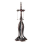 Meyda Lighting Tiffany Hanginghead Dragonfly 265224 33" 3-Light Mahogany Bronze Table Lamp With Multi-Colored Shade Glass