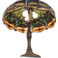 Meyda Lighting Tiffany Hanginghead Dragonfly 265288 26" 3-Light Mahogany Bronze Table Lamp With Multi-Colored Shade Glass