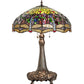 Meyda Lighting Tiffany Hanginghead Dragonfly 265347 31" 3-Light Mahogany Bronze Table Lamp With Multi-Colored Shade Glass