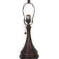Meyda Lighting Tiffany Hanginghead Dragonfly 28460 18" Mahogany Bronze Accent Table Lamp With Multi-Colored Shade Glass