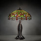 Meyda Lighting Tiffany Hanginghead Dragonfly 30" 3-Light Mahogany Bronze Table Lamp With Multi-Colored Shade Glass