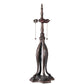 Meyda Lighting Tiffany Hanginghead Dragonfly 30" 3-Light Mahogany Bronze Table Lamp With Ruby & Amber Shade Glass