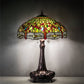 Meyda Lighting Tiffany Hanginghead Dragonfly 31" 3-Light Mahogany Bronze Table Lamp With Multi-Colored Shade Glass