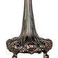 Meyda Lighting Tiffany Hanginghead Dragonfly 31" 3-Light Mahogany Bronze Table Lamp With Multi-Colored Stained Shade Glass